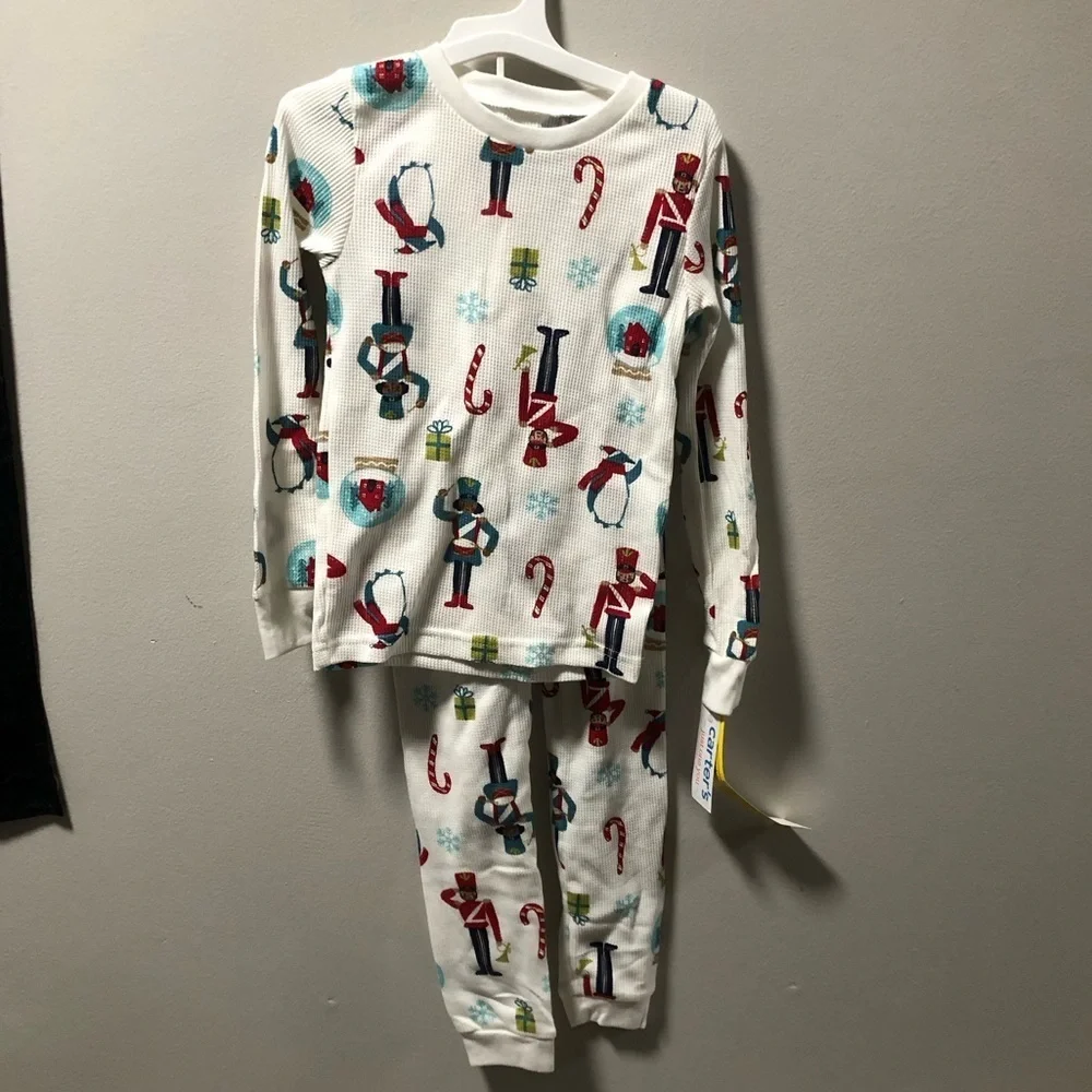 NWT Carter's Just One You Size 6 Christmas Nutcracker Waffle Thermal Pajamas